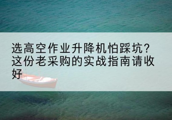 禄劝高空作业升降机厂家推荐-选高空作业升降机怕踩坑？这份老采购的实战指南请收好