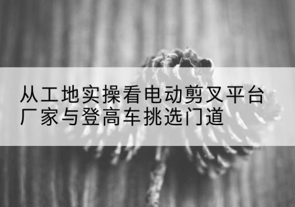 禄劝电动剪叉升降平台厂家-从工地实操看电动剪叉平台厂家与登高车挑选门道